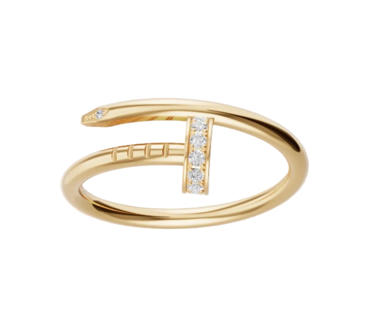 Nail ring with diamond