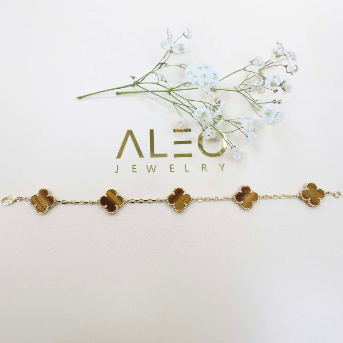 18k Gold Tiger Eye Bracelet