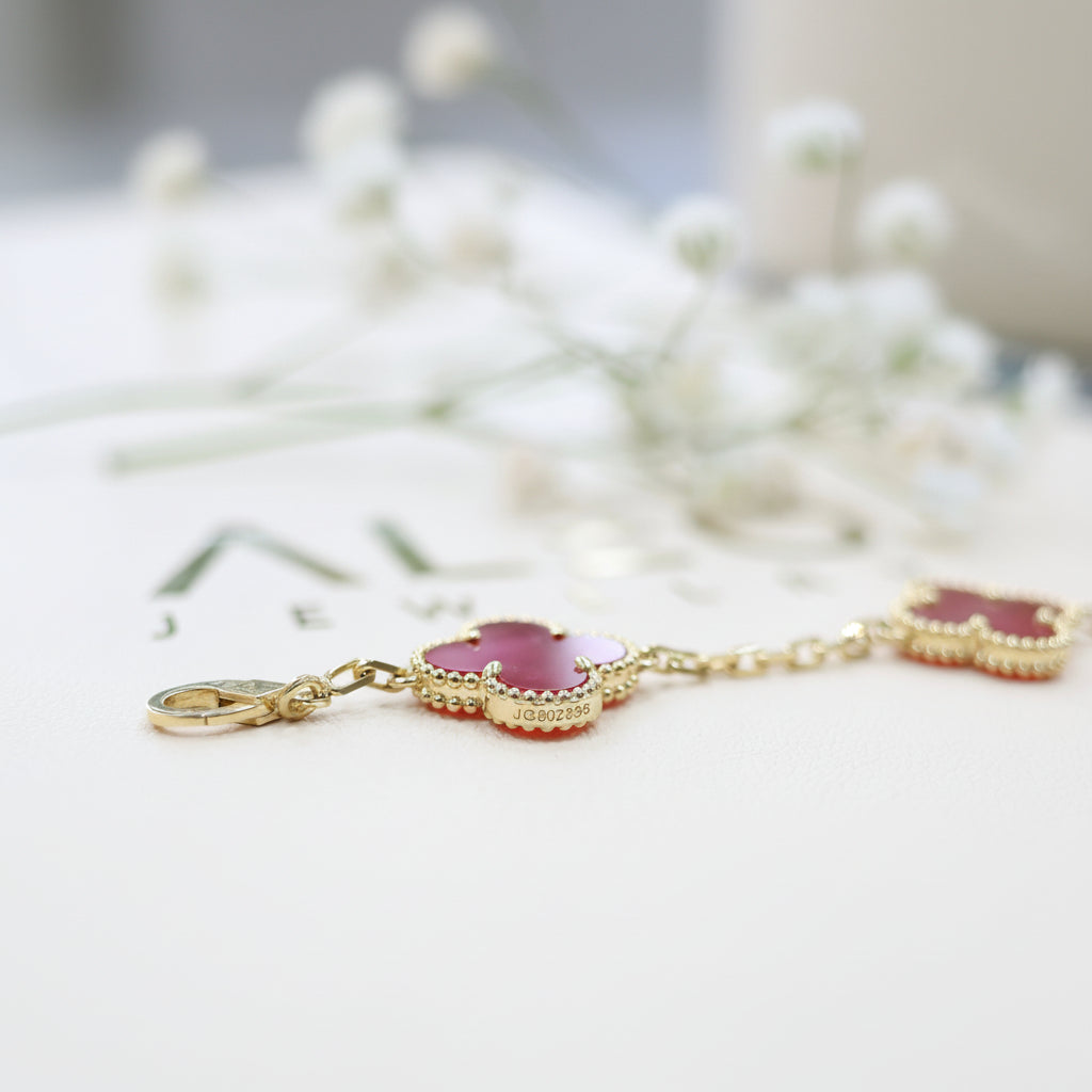 18k Gold Carnelian red Bracelet