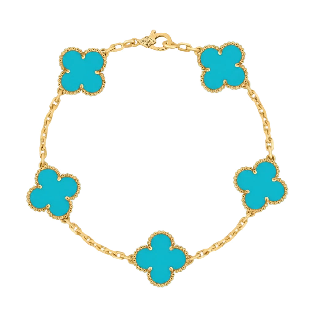 18k Gold Turquoise Bracelet